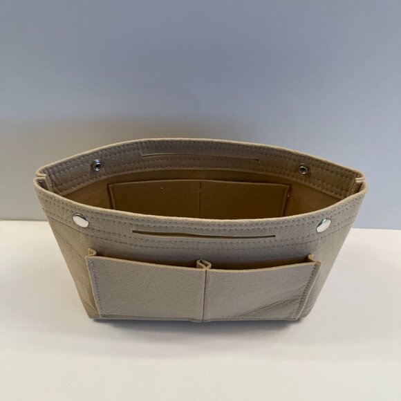 Insert/Organizer- Designer Handbags/Totes -Bright Khaki Style 3- Snap - NWT - Picture 8 of 10